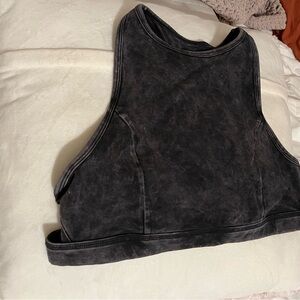 Aerie acid wash high neck sports bra with side cutouts